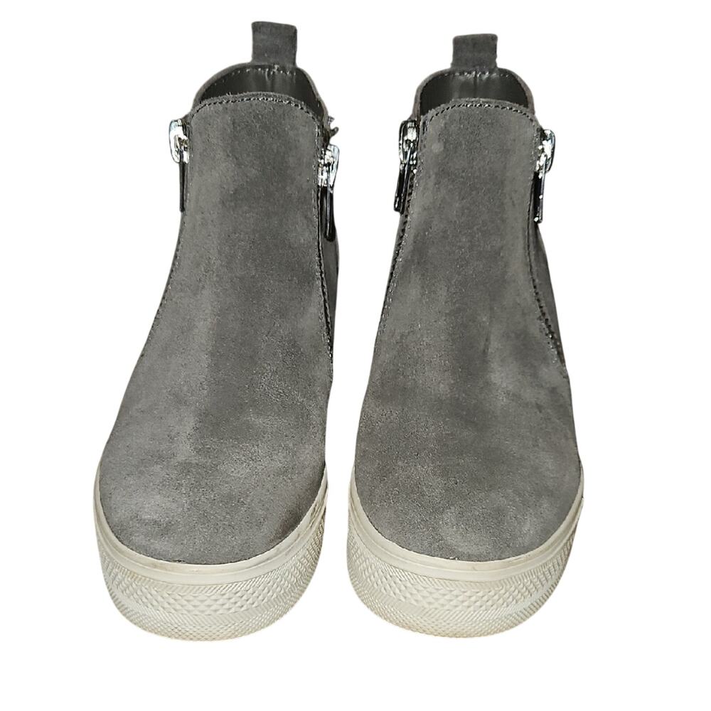 Steve Madden Gray Sneakers with Side Zipper